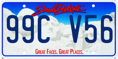 SD license plate 99CV56