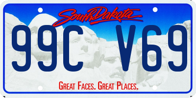 SD license plate 99CV69