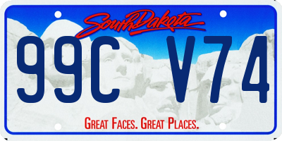 SD license plate 99CV74