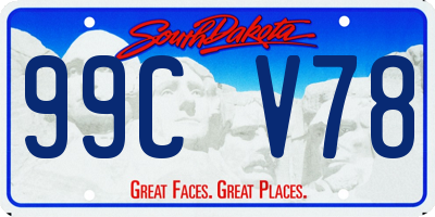 SD license plate 99CV78