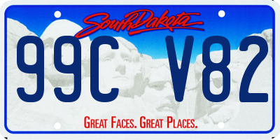 SD license plate 99CV82