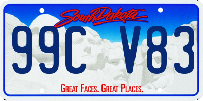 SD license plate 99CV83