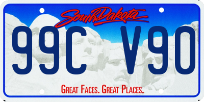 SD license plate 99CV90