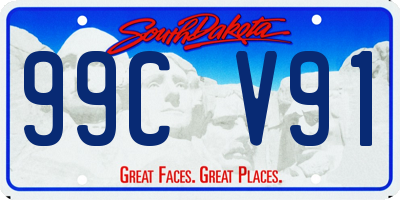 SD license plate 99CV91