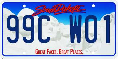 SD license plate 99CW01