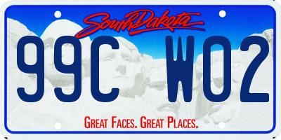 SD license plate 99CW02