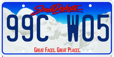 SD license plate 99CW05