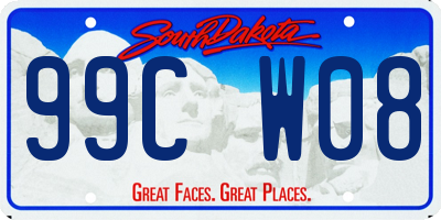 SD license plate 99CW08