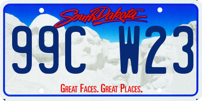 SD license plate 99CW23