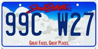 SD license plate 99CW27