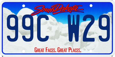 SD license plate 99CW29