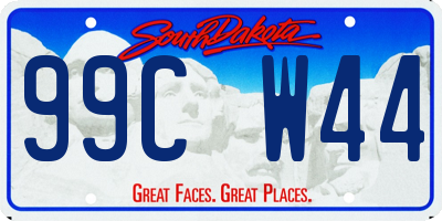 SD license plate 99CW44