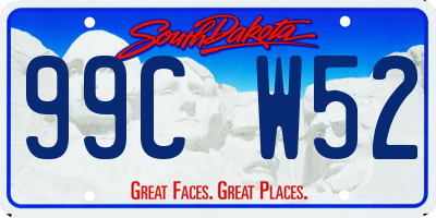 SD license plate 99CW52