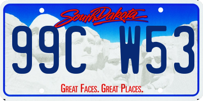 SD license plate 99CW53