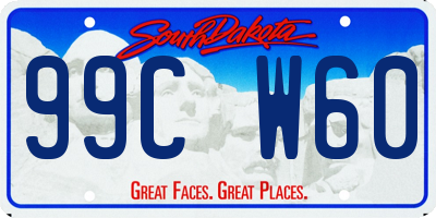 SD license plate 99CW60