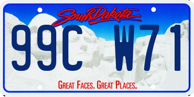 SD license plate 99CW71