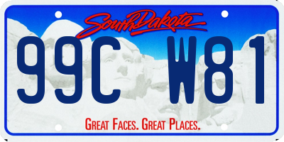 SD license plate 99CW81