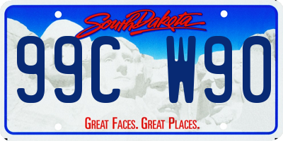 SD license plate 99CW90