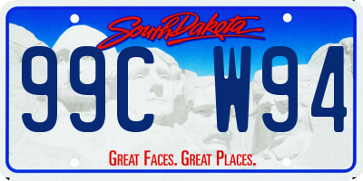 SD license plate 99CW94