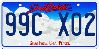 SD license plate 99CX02