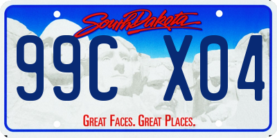 SD license plate 99CX04