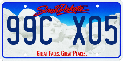 SD license plate 99CX05