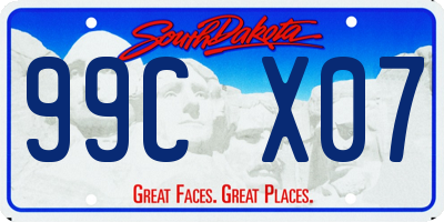 SD license plate 99CX07