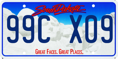 SD license plate 99CX09