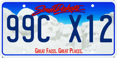 SD license plate 99CX12