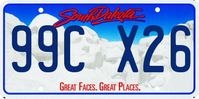 SD license plate 99CX26