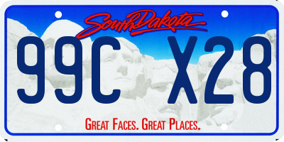 SD license plate 99CX28