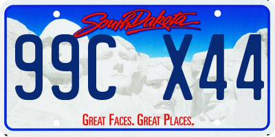 SD license plate 99CX44