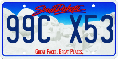 SD license plate 99CX53