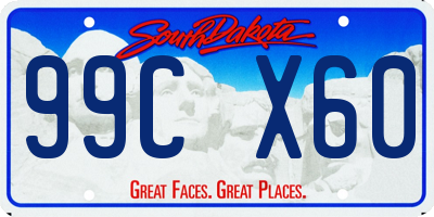 SD license plate 99CX60