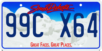 SD license plate 99CX64