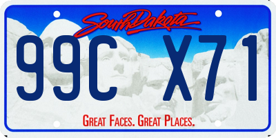 SD license plate 99CX71