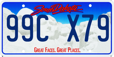 SD license plate 99CX79