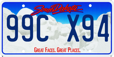 SD license plate 99CX94