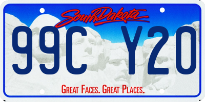SD license plate 99CY20