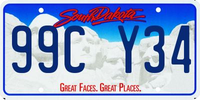 SD license plate 99CY34