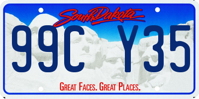 SD license plate 99CY35
