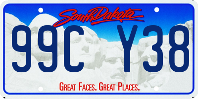 SD license plate 99CY38