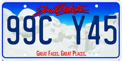 SD license plate 99CY45