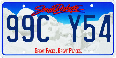 SD license plate 99CY54