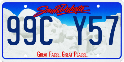 SD license plate 99CY57