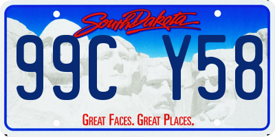 SD license plate 99CY58