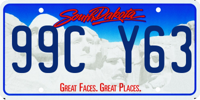 SD license plate 99CY63
