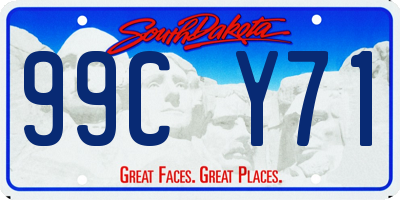 SD license plate 99CY71