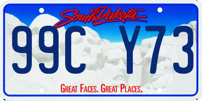 SD license plate 99CY73