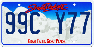 SD license plate 99CY77